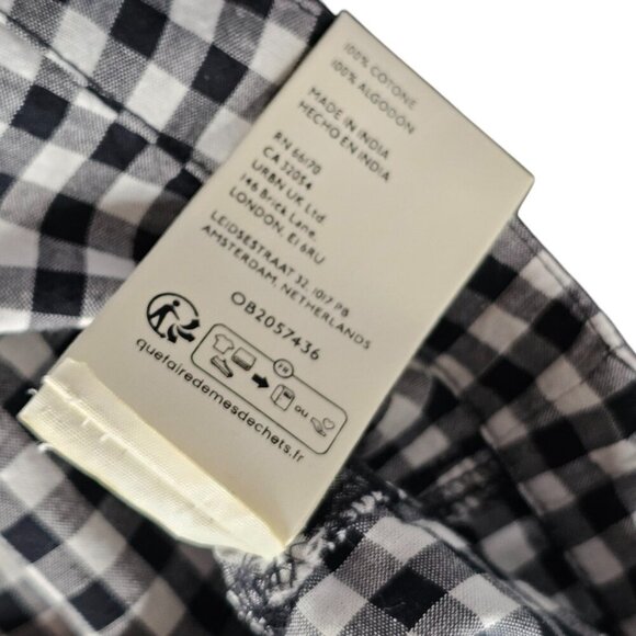 Anthropologie Maeve Halter Gingham Romper Size 12 Black White Sweetheart NWT - Picture 8 of 11